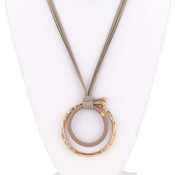 Double Loop Pendant Necklace