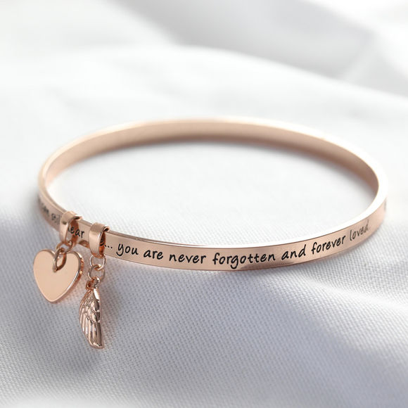 'Never Forgotten' Rose Gold Bangle