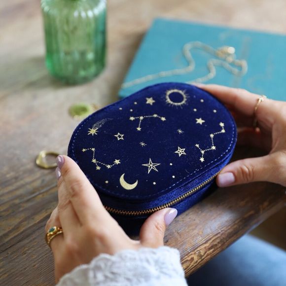 Starry Navy Jewellery Case